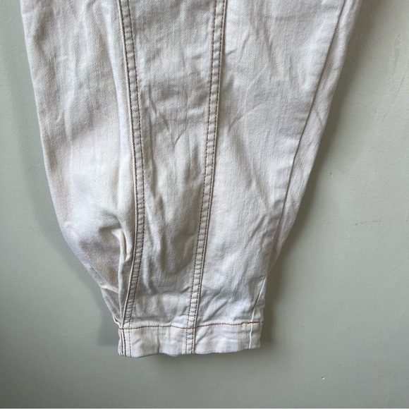 ULLA JOHNSON Women's Brodie Jeans Tapered Ankle Off White Ivory Size 10 Ballon - Picture 10 of 16